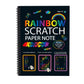 🌈【Koop 1, krijg 1 gratis】Creatief regenboog kraskunstnotitieboek - Laat de kunstenaar in je los! Complete set met sjablonen en stylussen - Ideaal voor stressverlichting, creatief cadeau voor kinderen en volwassenen ✨