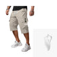⏳ LAATSTE DAG SOLDEN 50% KORTING!! 📢 Heren Casual Capri Cargobroek met Trekkoord