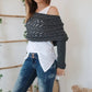 🥰HOT SALE🥰Women’s Knitted Cut-Out Shawl Poncho Wrap