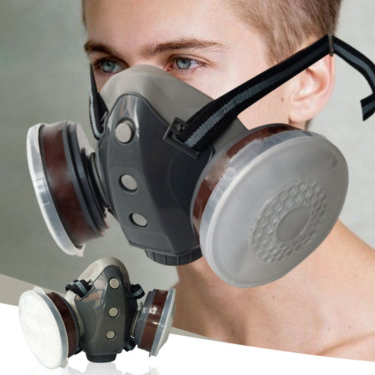 🔥Beperkte korting van 50%!🔥Geactiveerd koolstof antistof gasmasker met dubbele tank