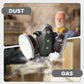 🔥Beperkte korting van 50%!🔥Geactiveerd koolstof antistof gasmasker met dubbele tank