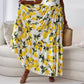 💕50% OFF🍋Elegante lange jurk met spaghettibandjes en citroenprint voor dames