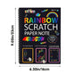 🌈【Koop 1, krijg 1 gratis】Creatief regenboog kraskunstnotitieboek - Laat de kunstenaar in je los! Complete set met sjablonen en stylussen - Ideaal voor stressverlichting, creatief cadeau voor kinderen en volwassenen ✨