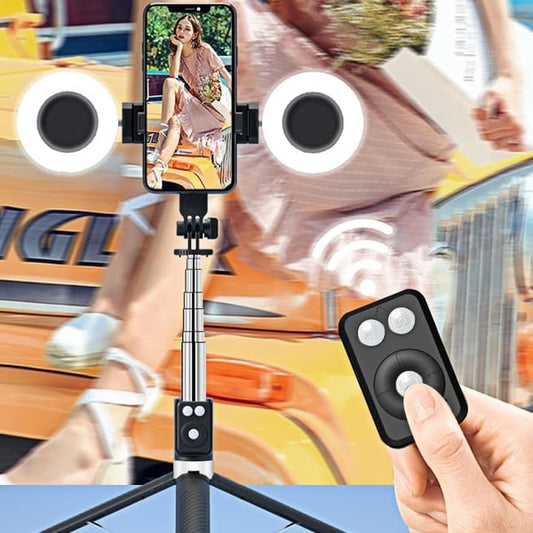 📸✨ Nieuwe 6 in 1 Bluetooth Selfiestick🌟 Verbind en leg al je speciale momenten vast! 🤳🎉 Compatibel met smartphones en meer, ideaal voor foto's en video's in volledig comfort 🚀